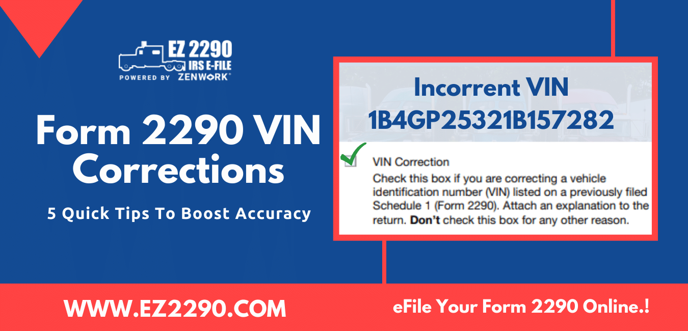 Form 2290 VIN Correction