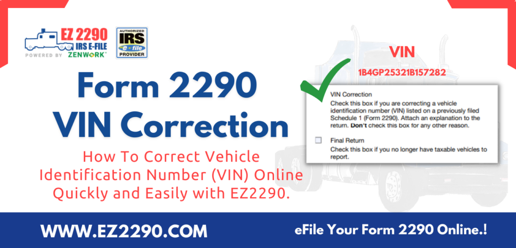 Form 2290 VIN Correction