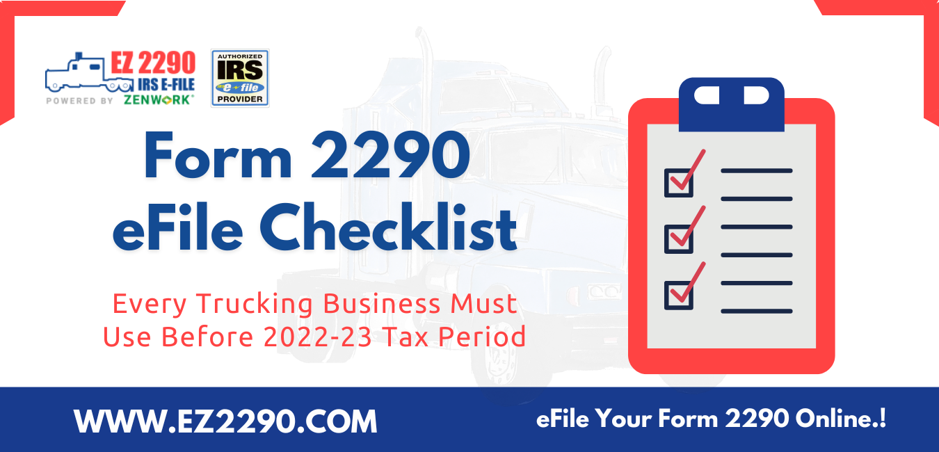 Form 2290 eFile Checklist