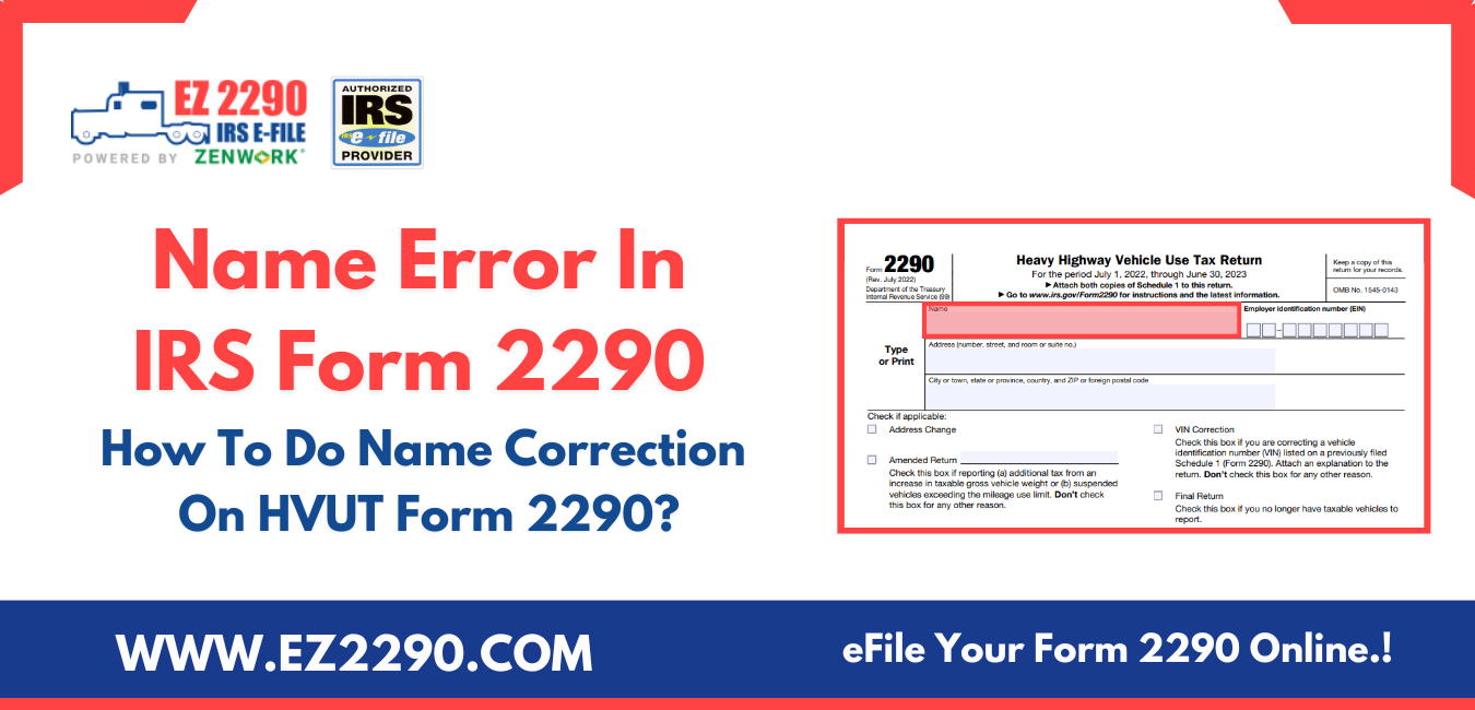 Name Error In IRS Form 2290