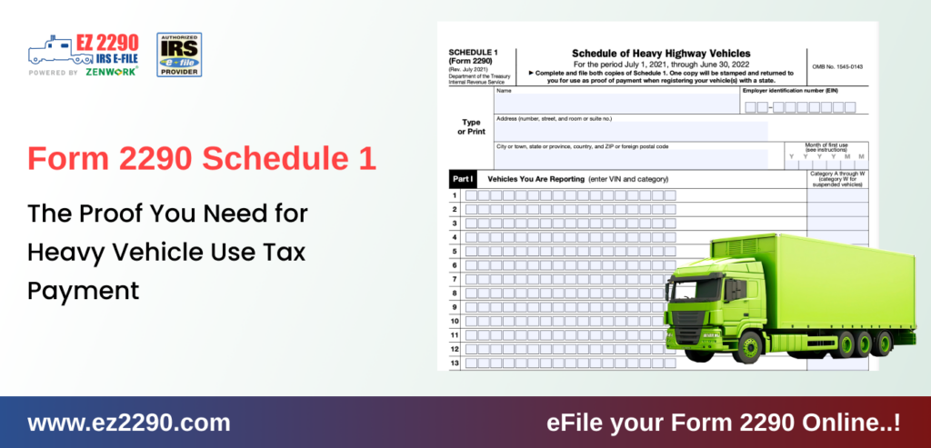 Form 2290 Schedule 1